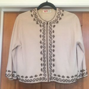 VINTAGE Beaded cardigan M/L
